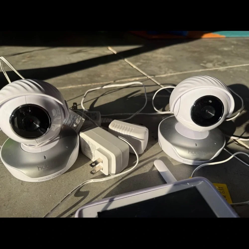 Advanced White Security Camera Duo